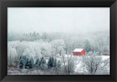 Framed Red Barn Print