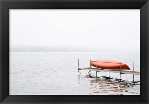 Framed Red Canoe Print