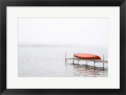 Framed Red Canoe Print