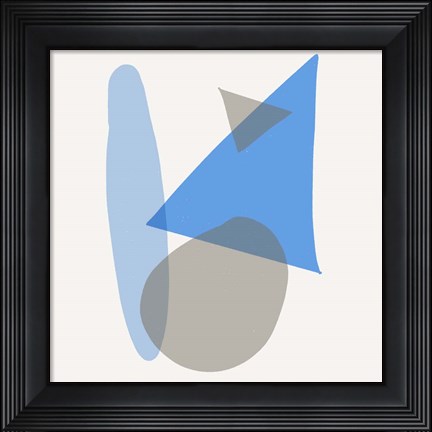 Framed Mindful Blue II Print