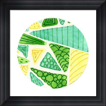 Framed Retro Circle II Print