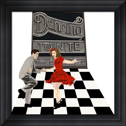 Framed Dancing To Nite Print