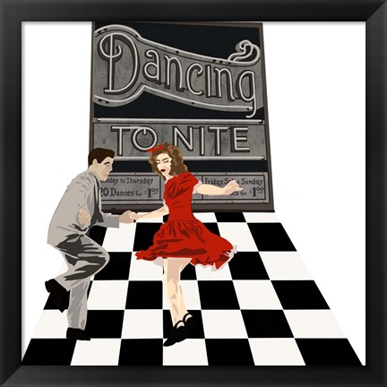 Framed Dancing To Nite Print