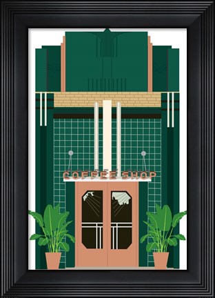Framed Coffee Shop Print