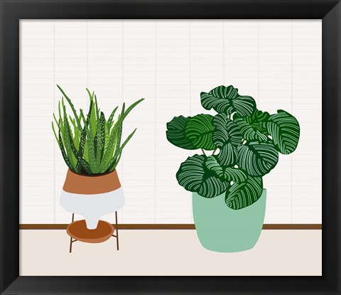 Framed Potted Plant Friends II Print