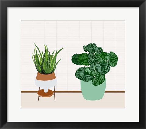 Framed Potted Plant Friends II Print