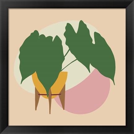 Framed Mod Potted Plant 1 Print