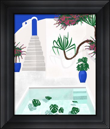 Framed Living In Greece Print