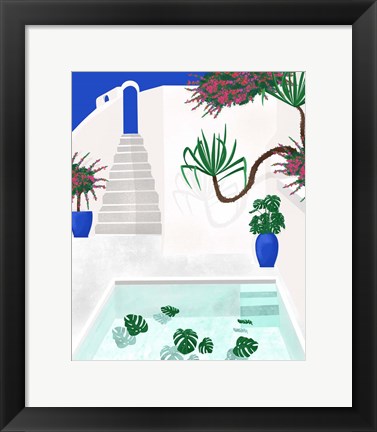 Framed Living In Greece Print