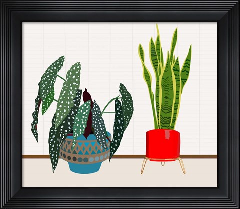 Framed Potted Plant Friends I Print
