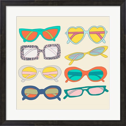 Framed Retro Sunglasses Print
