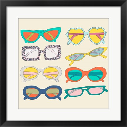Framed Retro Sunglasses Print