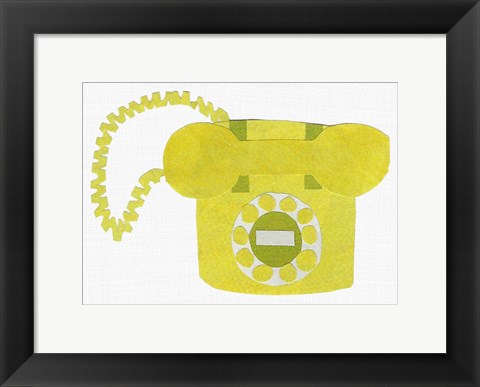 Framed Retro Telephone II Print