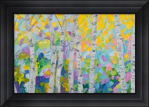 Framed Dancing Birch Tree Print