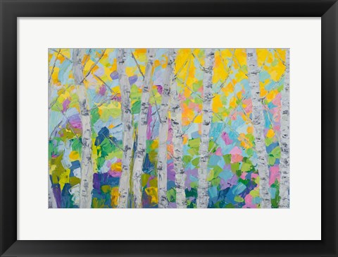 Framed Dancing Birch Tree Print