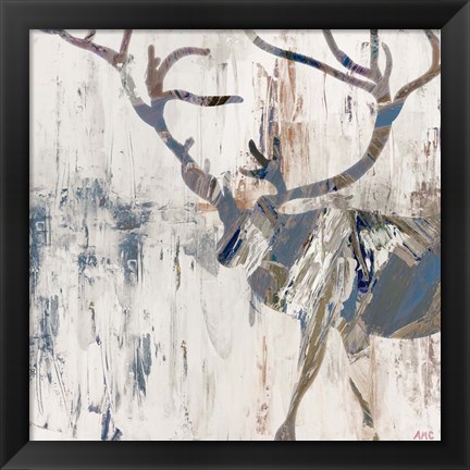 Framed Neutral Rhizome Deer Print