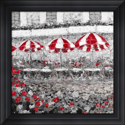 Framed Splash Of Red In Paris II Print