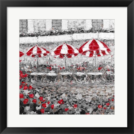 Framed Splash Of Red In Paris II Print