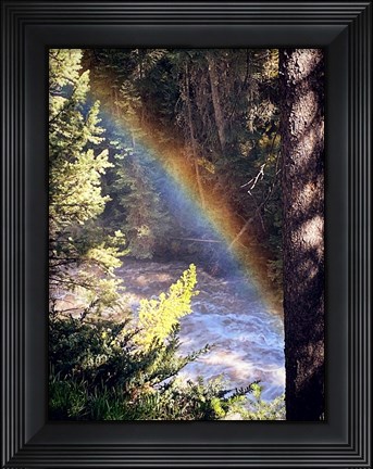 Framed Stream and Rainbow Collide Print
