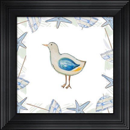 Framed Birds On The Beach II Print