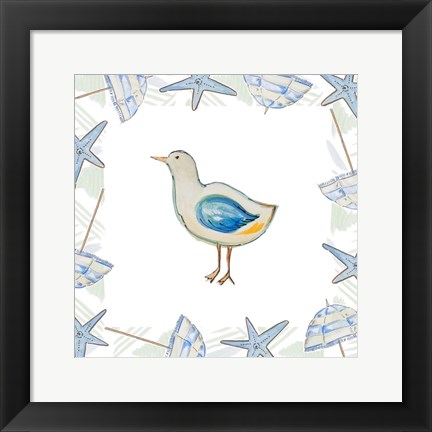 Framed Birds On The Beach II Print