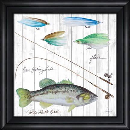 Framed Fish and Tackle I Print