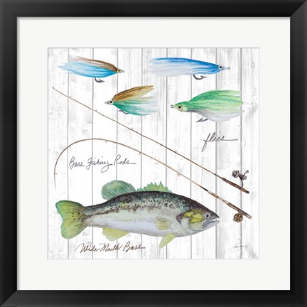 Framed Fish and Tackle I Print