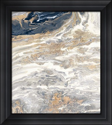 Framed Gold And Gray Oasis Print