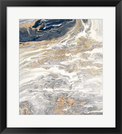 Framed Gold And Gray Oasis Print