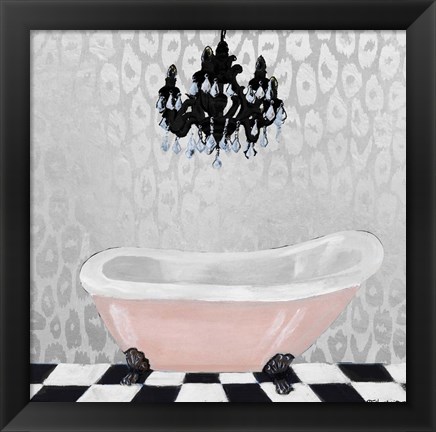 Framed Rose Gold Bath II Print