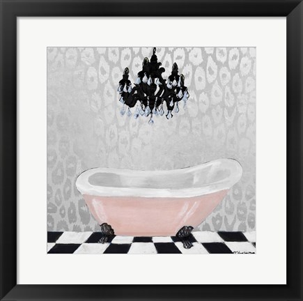 Framed Rose Gold Bath II Print