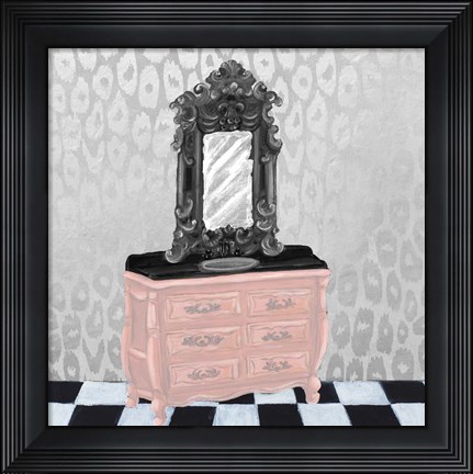 Framed Rose Gold Bath I Print