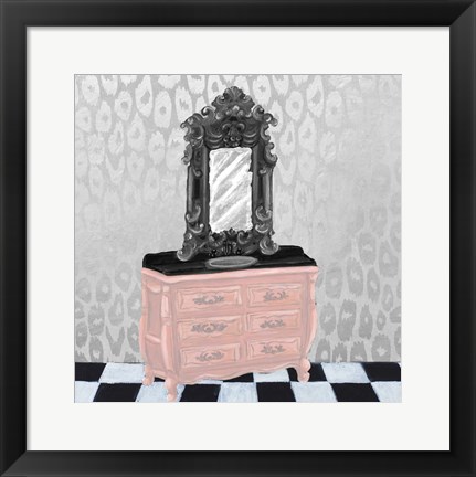 Framed Rose Gold Bath I Print