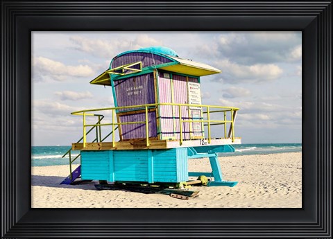 Framed 12th Street Lifeguard Stand Print
