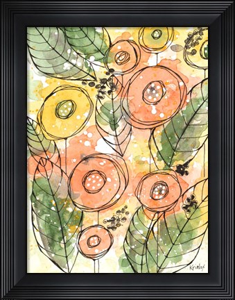 Framed Warm Florals Print