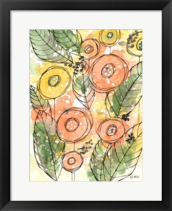 Framed Warm Florals Print