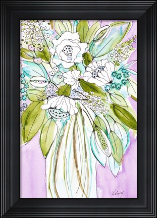 Framed Hopeful Bouquet I Print