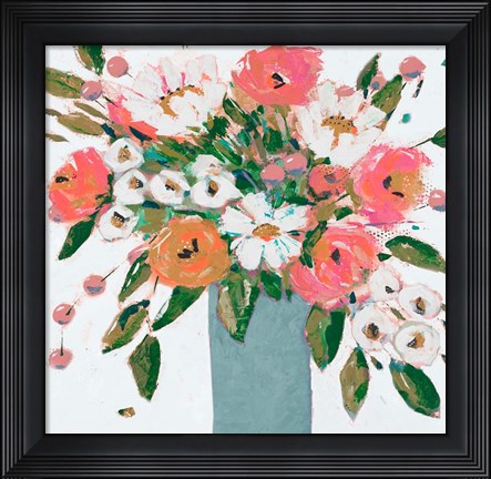 Framed Burst Of Pink Joy Print