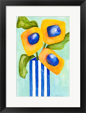 Framed Yellow Arrangement Print