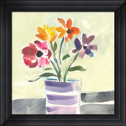 Framed Morning Flowers Print