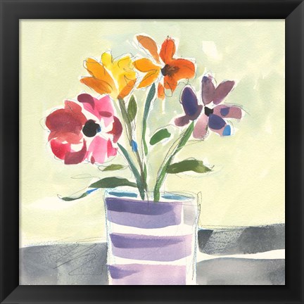 Framed Morning Flowers Print