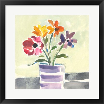 Framed Morning Flowers Print