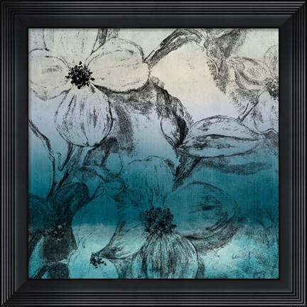 Framed Bella Natura I (Blue) Print