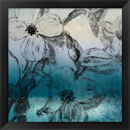 Framed Bella Natura I (Blue) Print