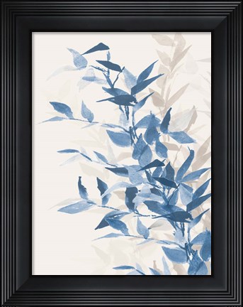 Framed Blue Branch II Print