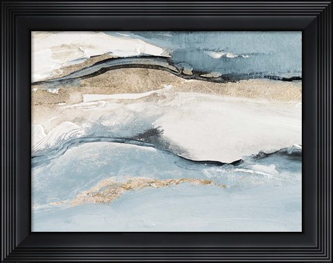 Framed Blue Crystalline Print