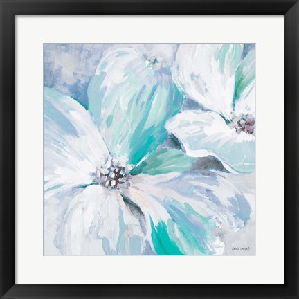 Framed Blue Flower Song I Print