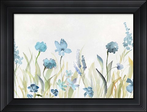 Framed Blue Wildflowers Print