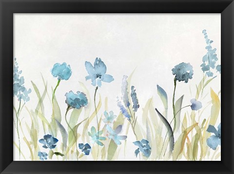 Framed Blue Wildflowers Print