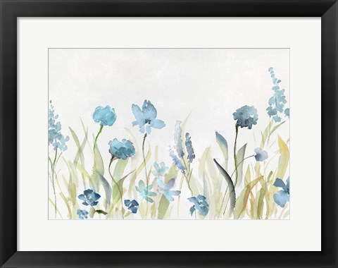 Framed Blue Wildflowers Print